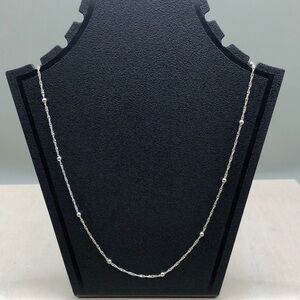 Vintage Italy solid sterling silver 925 chain necklace minimalist style.
